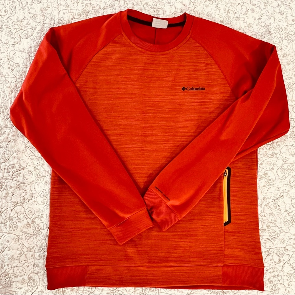 Columbia Men's Tech Trail Midlayer Crew Omni-Wick Performance Fleece Sporty